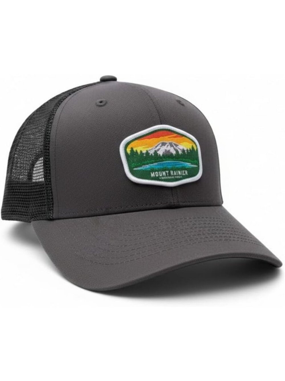 Men's Snapback Cap with National Park Patch - Mount Rainier Washington Hat
